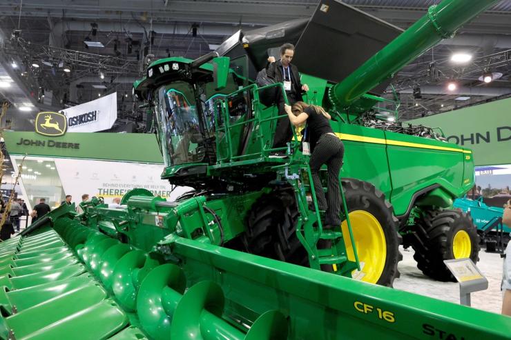 A John Deere tractor