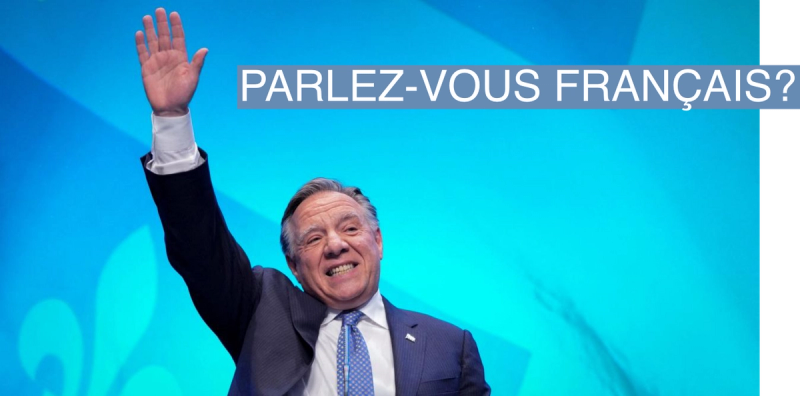 Quebec’s Premier Francois Legault waves to supporters at the Coalition Avenir Quebec (CAQ) election night victory party in Quebec City, Quebec, Canada on October 3, 2022.