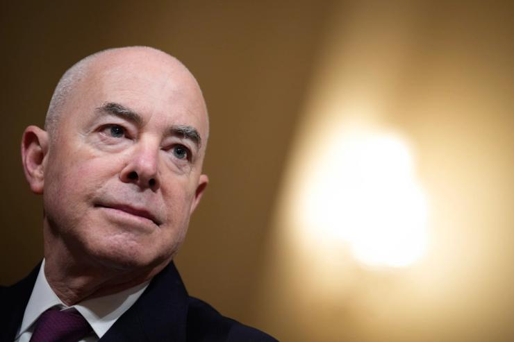 U.S. Secretary of Homeland Security Alejandro Mayorkas testifies during a House Homeland Security Committee hearing on Capitol Hill on Nov. 15, 2023, in Washington, D.C.