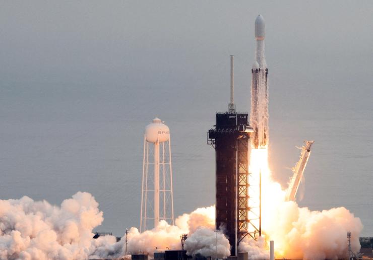 A SpaceX rocket.