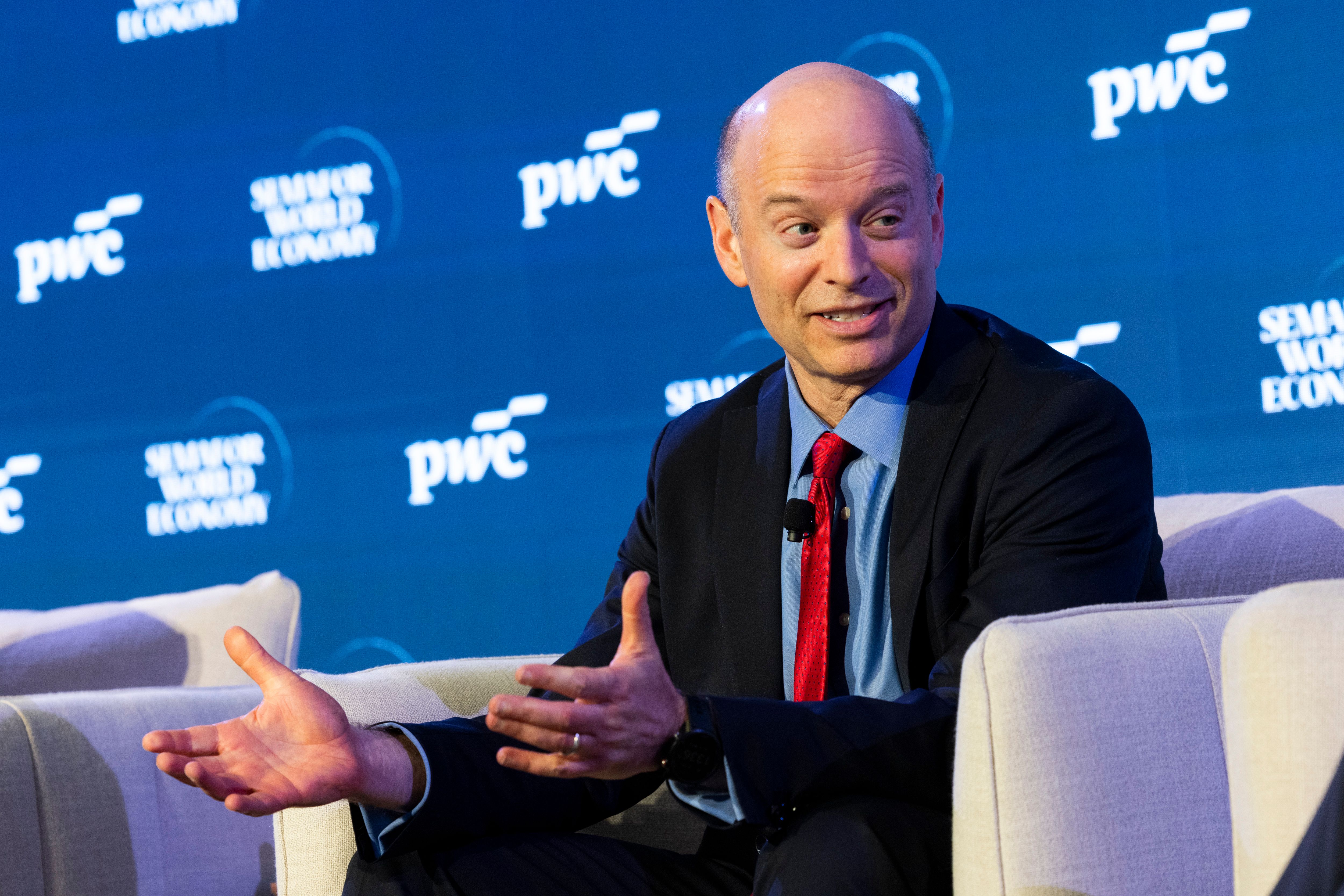 David Schwimmer (CEO - London Stock Exchange Group ) at Semafor World Economy 2026 on April 16, 2026 in Washington, DC. 