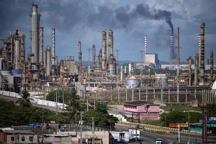 Installations of El Palito refinery of Venezuelan state oil company PDVSA, in Puerto Cabello.