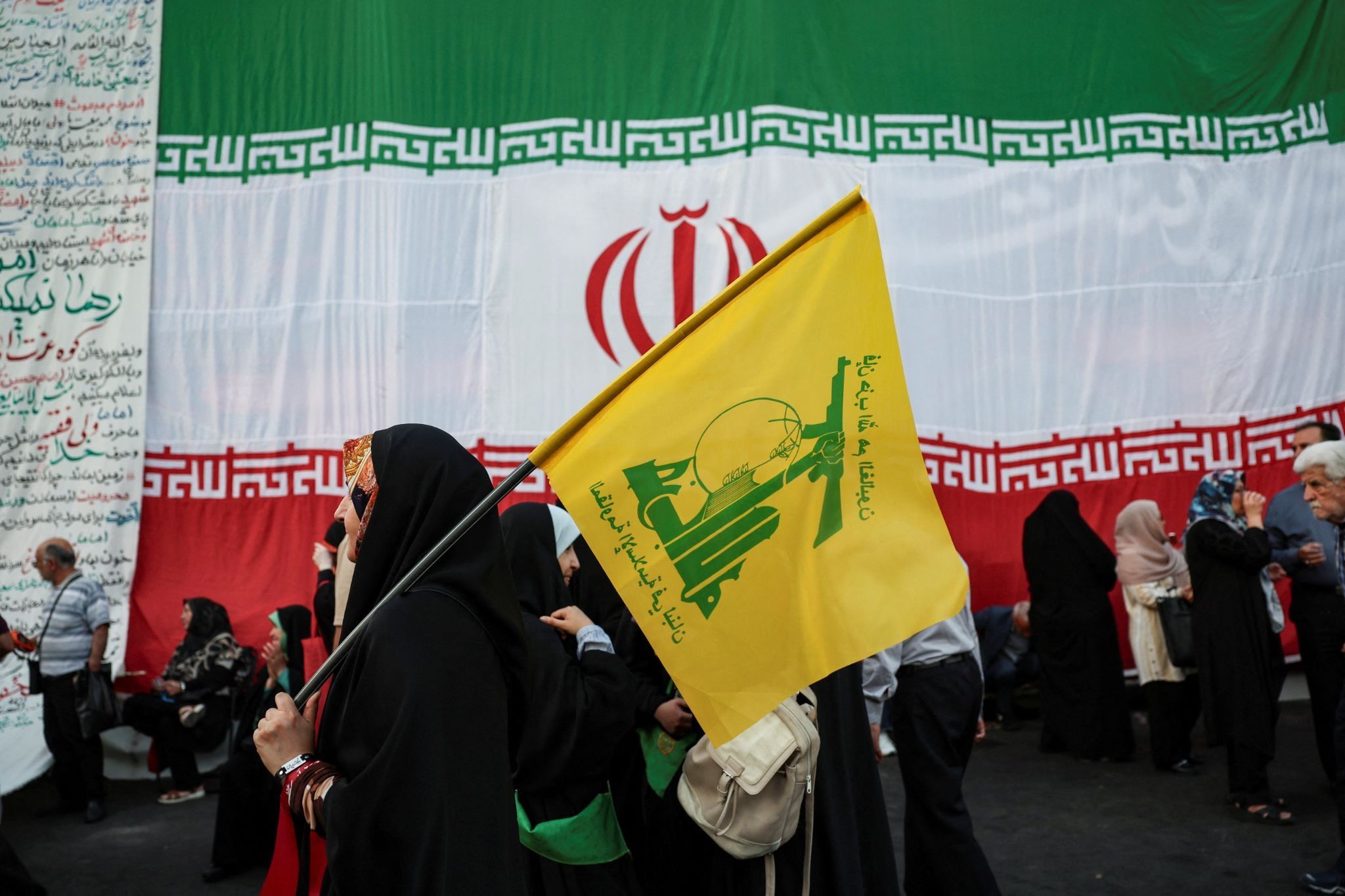 A pro-regime rally in Tehran. 