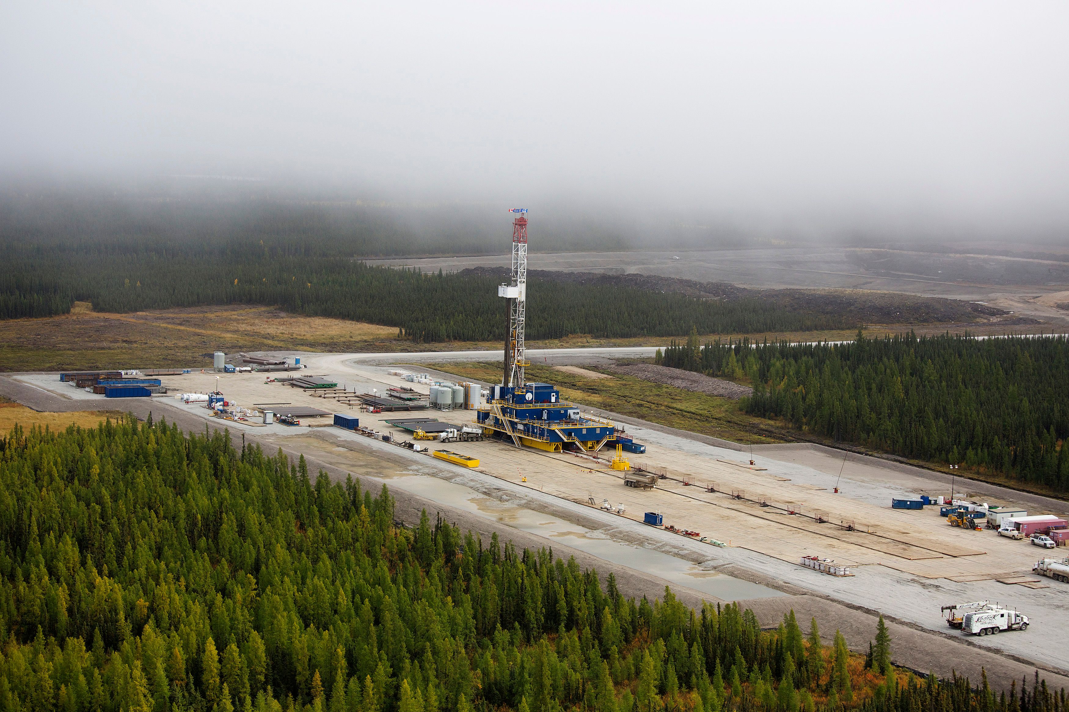 An oil rig in Canada.