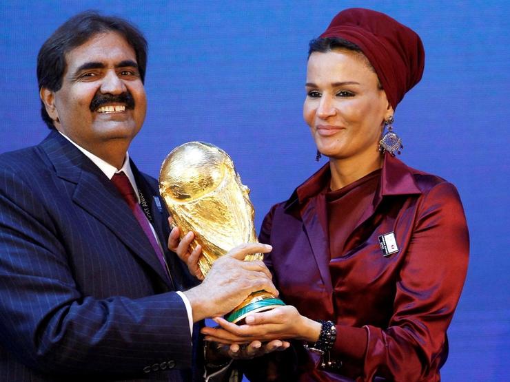 Qatar’s former Emir Sheikh Hamad bin Khalifa and his wife Sheikha Moza in Dec. 2010.