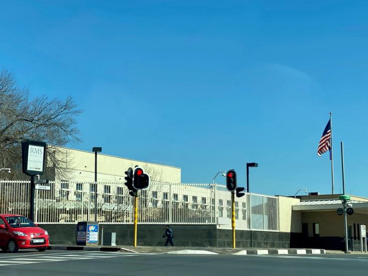 The US embassy in Johannesburg, South Africa.