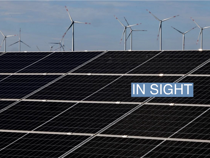 Solar panels of Germany's largest solar park Weesow-Willmersdorf by energy supplier EnBW AG are seen next to wind turbines in Werneuchen, Germany September 21, 2023. REUTERS/Lisi Niesner