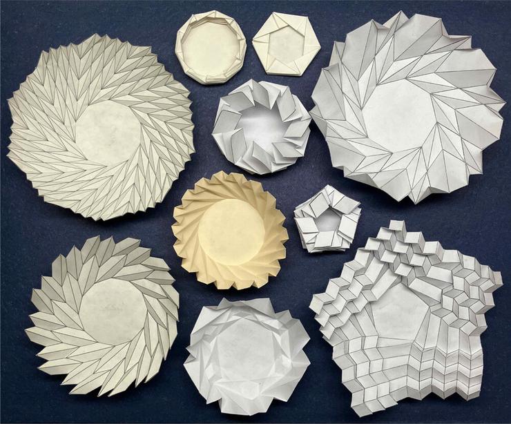 Origami “bloom” designs.