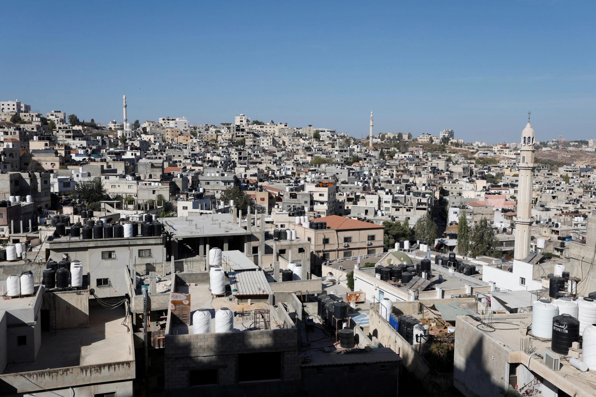 View of Al Jalazone refugee camp near Ramallah, in the Israeli-occupied West Bank, October 29, 2024.