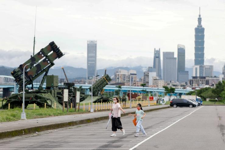 A military drill in Taipei.