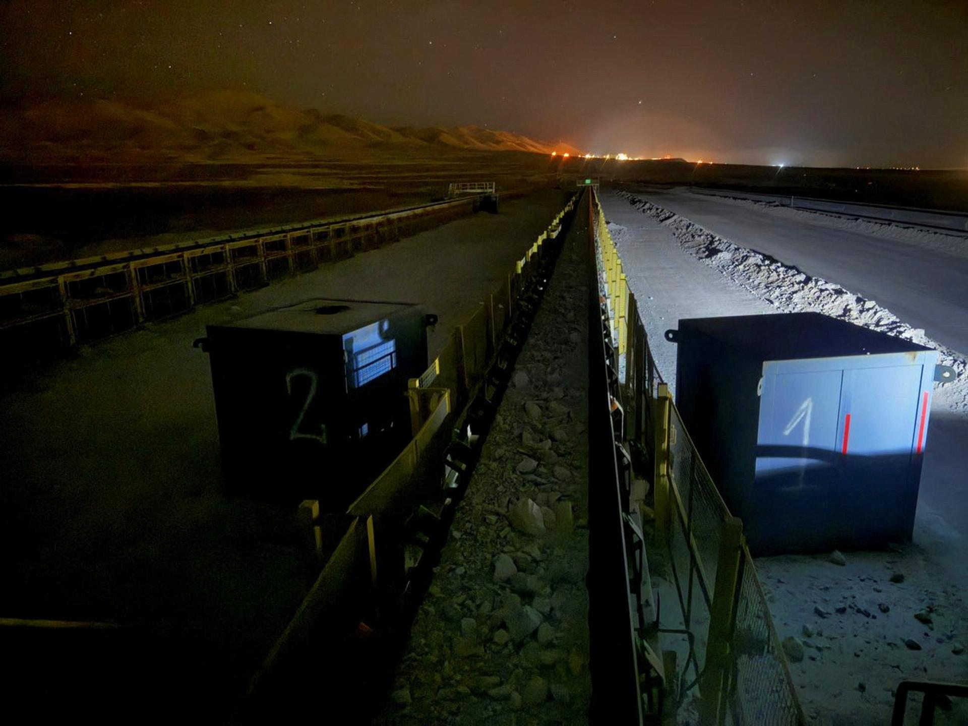 Escondida copper mine with its operations paused during a blackout in Antofagasta, Chile