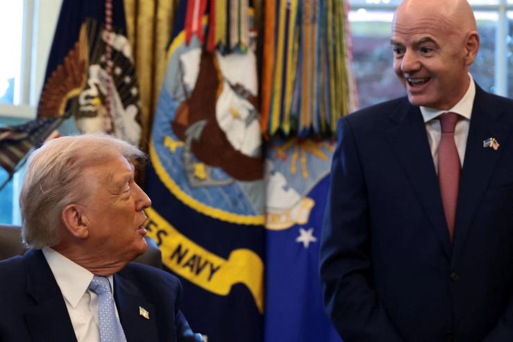 Donald Trump and Gianni Infantino.