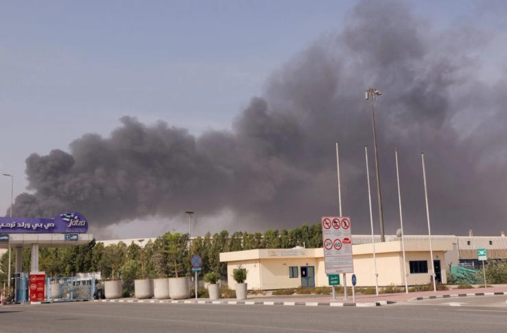 Smoke billows after Iranian attack, following United States and Israel strikes on Iran.