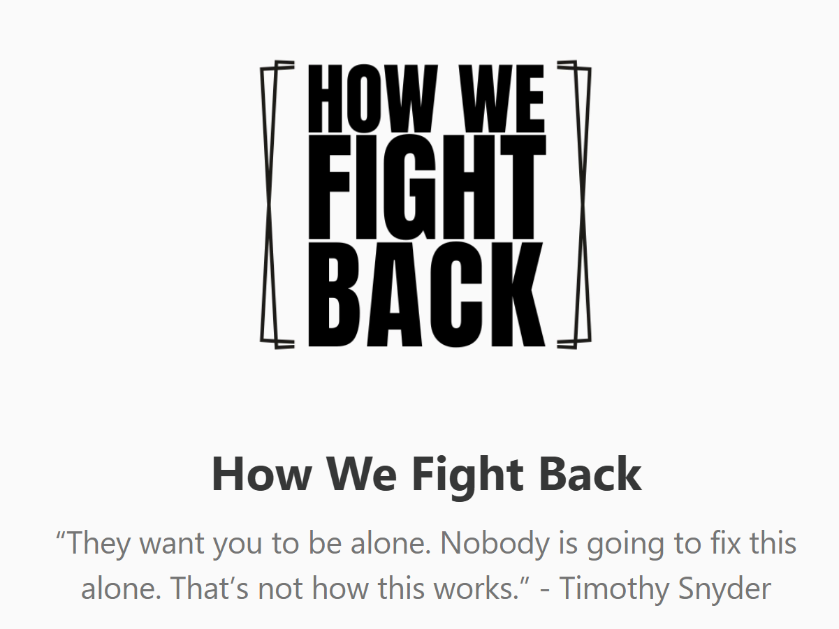 How We Fight Back