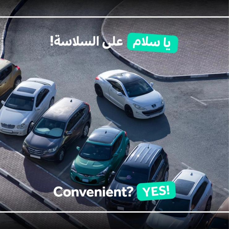 Photo of parking spots in Dubai. ParkinUAE/X