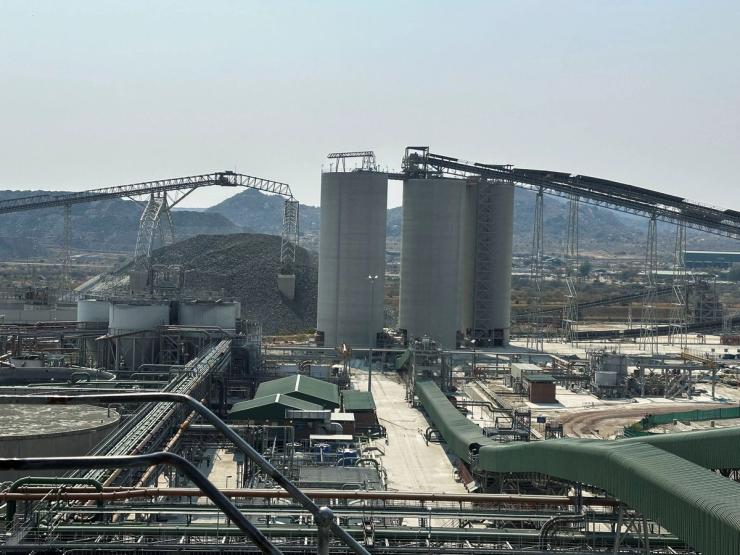 Valterra Platinum’s North Concentrator facility at the Mogalakwena platinum mine in Limpopo province, South Africa.