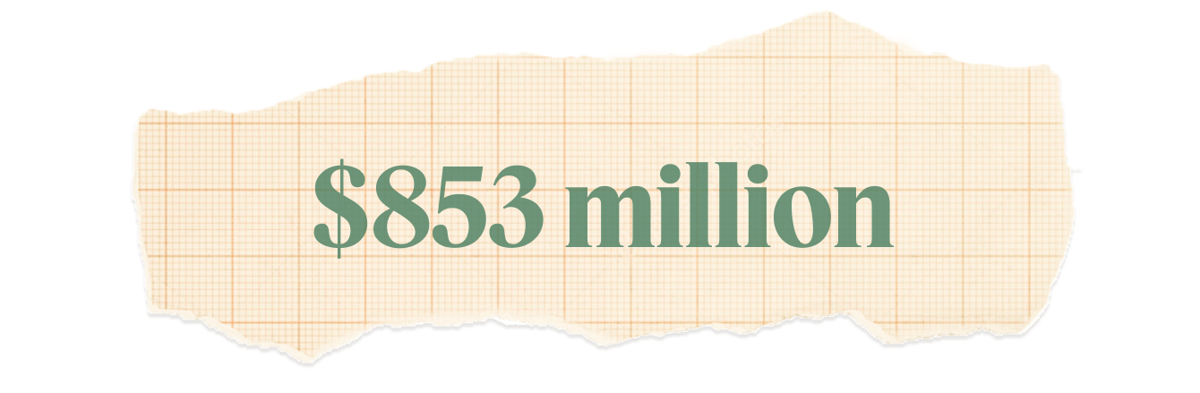 $853 million.