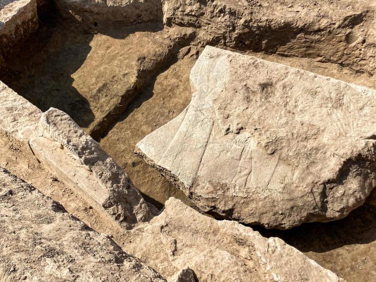 A newly discovered ancient Assyrian stone relief