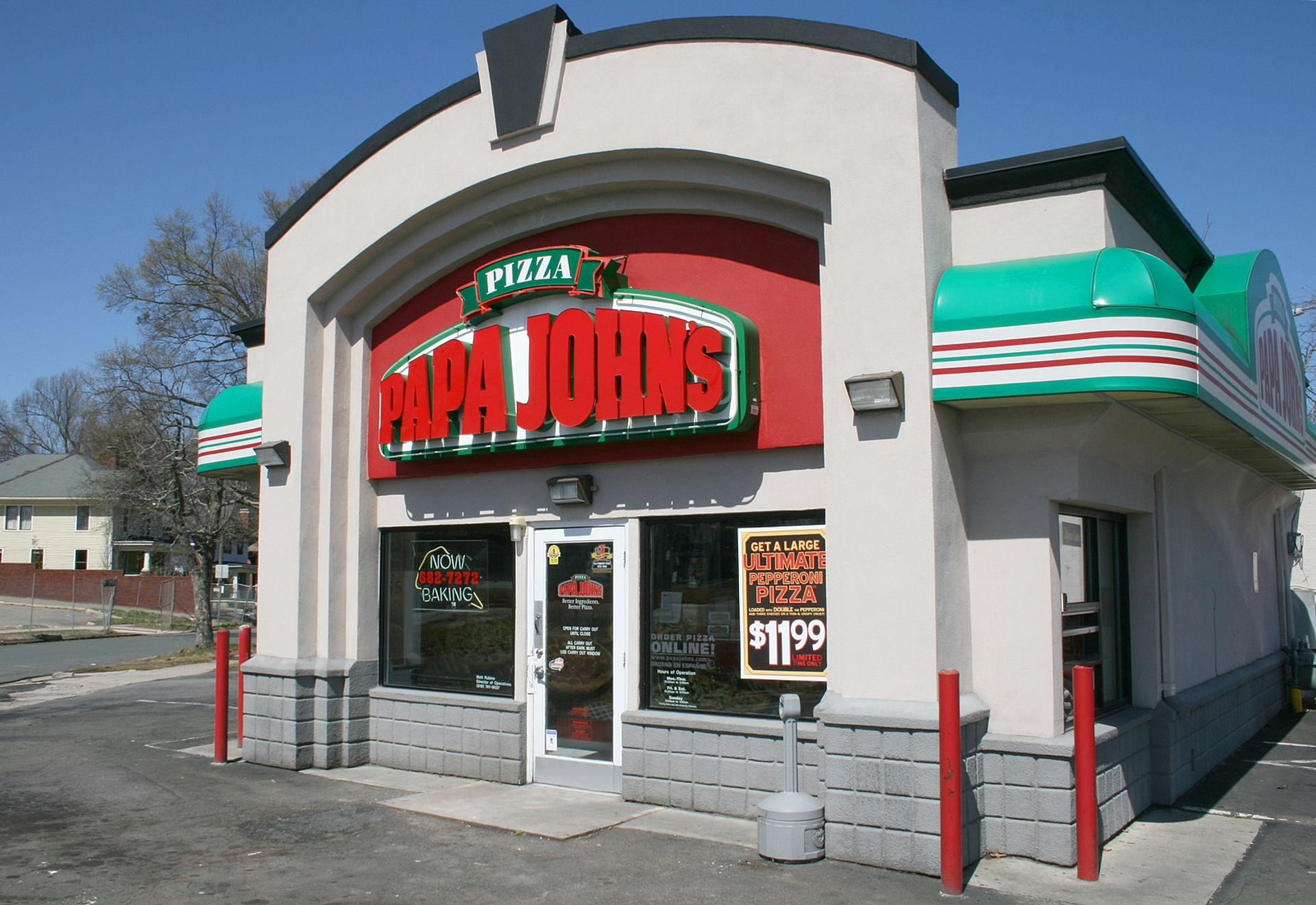 A Papa Johns restaurant in Durham, North Carolina.