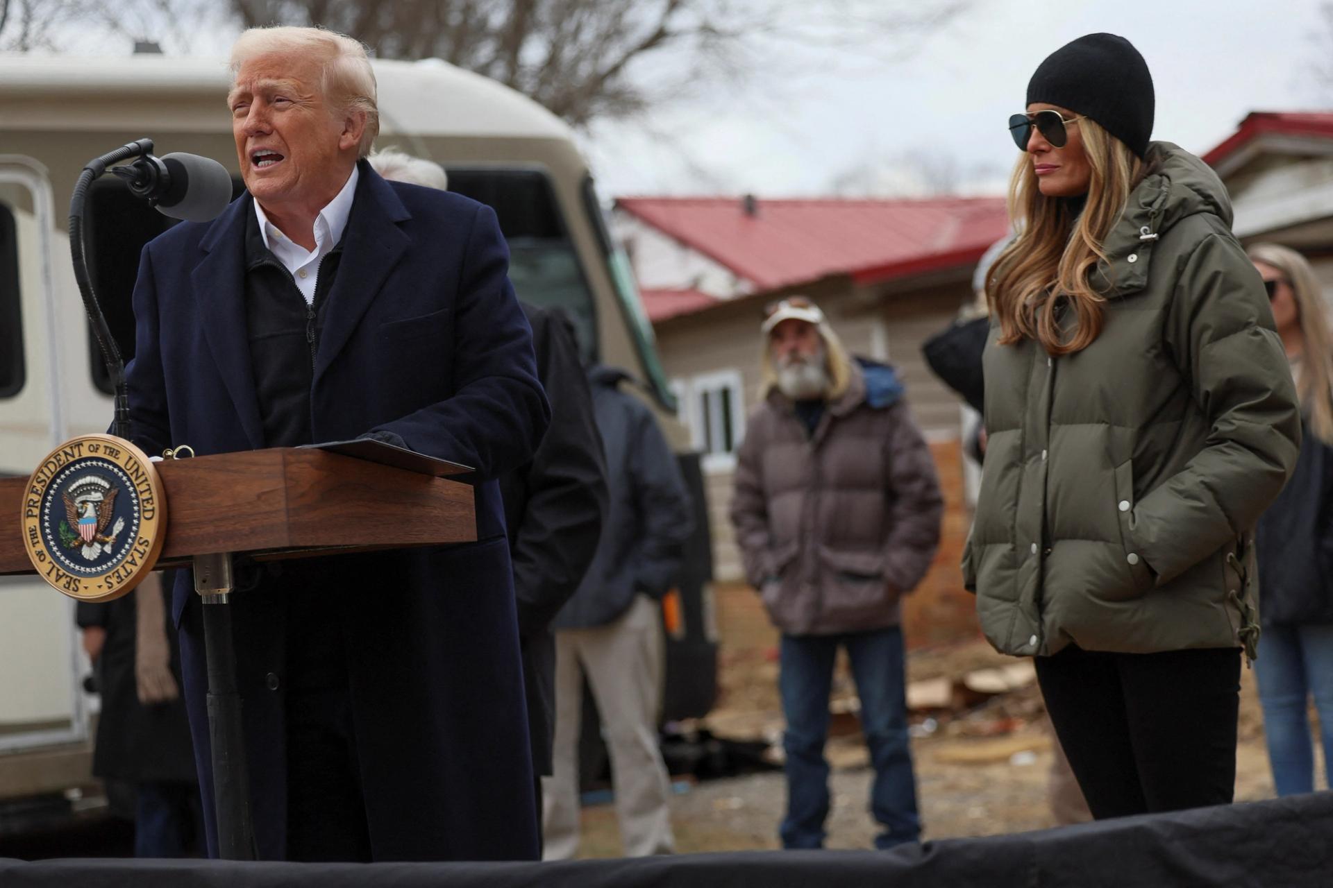 President Donald Trump and first lady Melania Trump