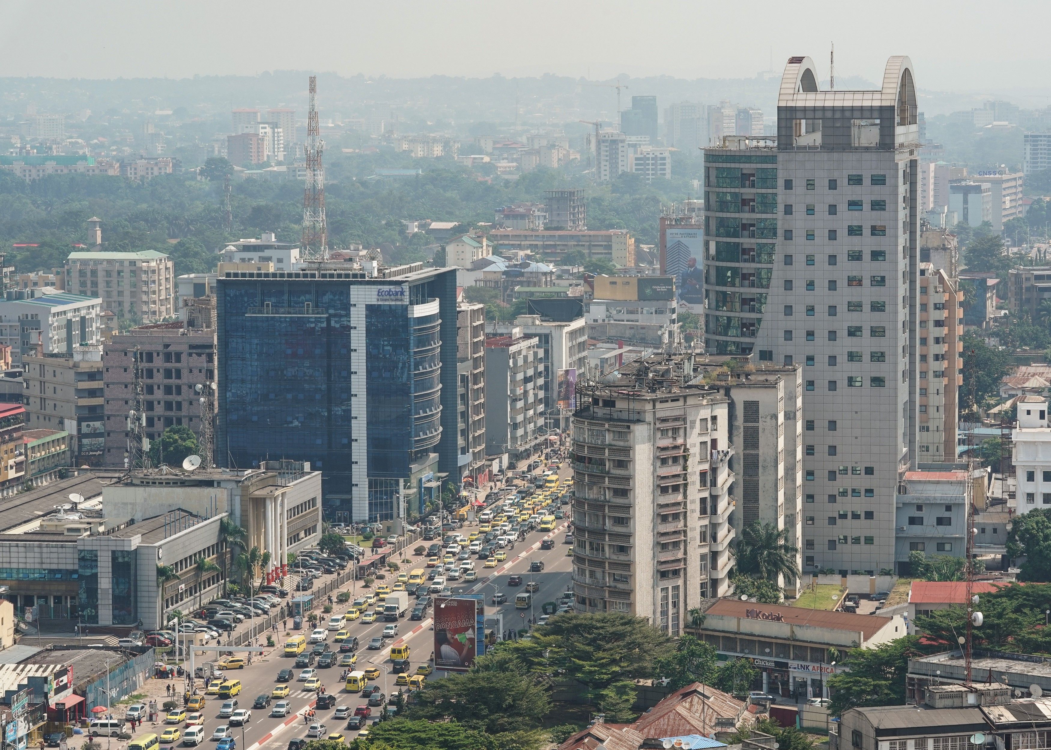 A view of Kinshasa, capital of DR Congo, taken on May 11, 2023. 