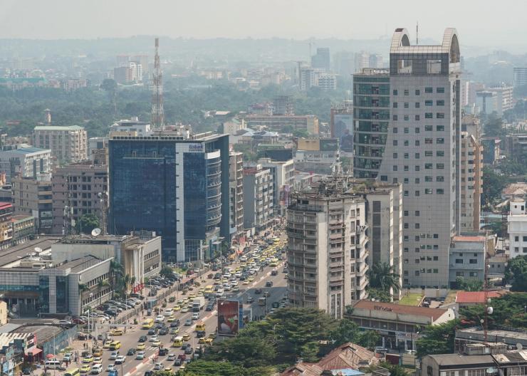 A view of Kinshasa, capital of DR Congo, taken on May 11, 2023.