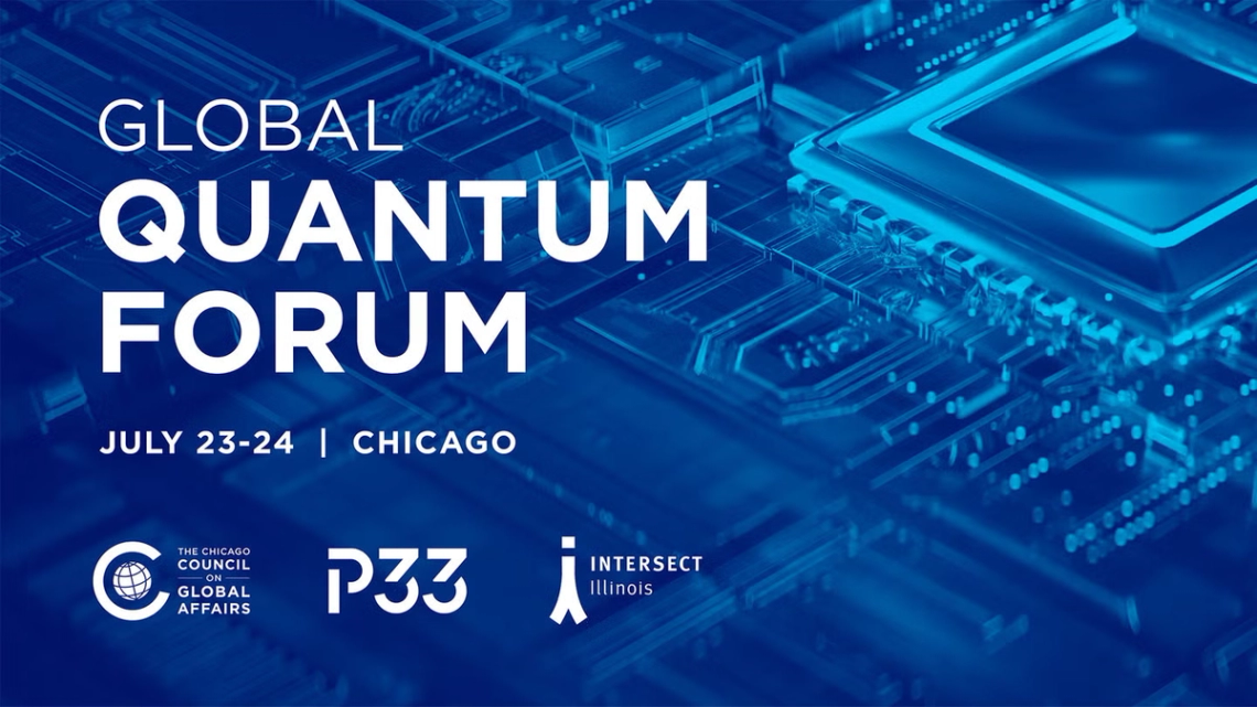 A graphic promoting the Global Quantum Forum.