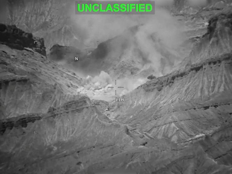 Smoke rises from an explosion at an unknown location