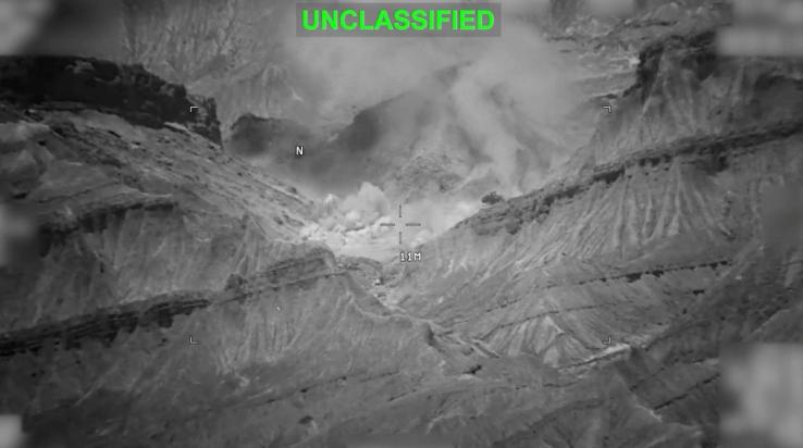 Smoke rises from an explosion at an unknown location