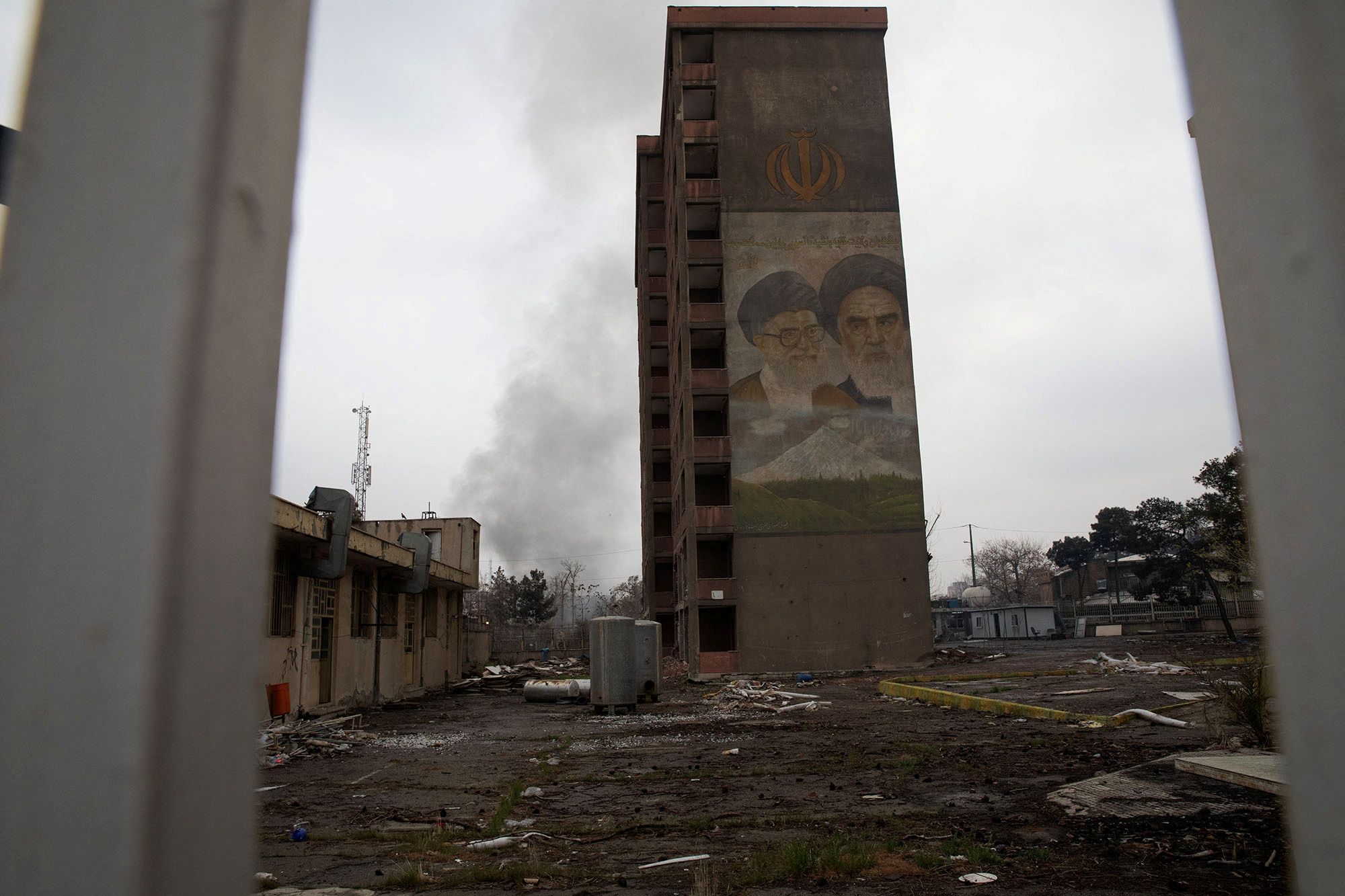 The aftermath of a strike in Iran. 
