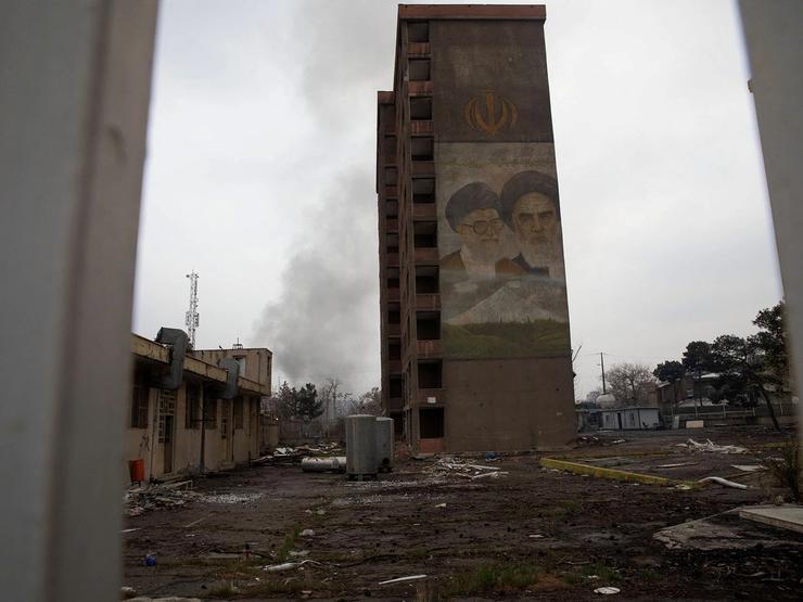 The aftermath of a strike in Iran.
