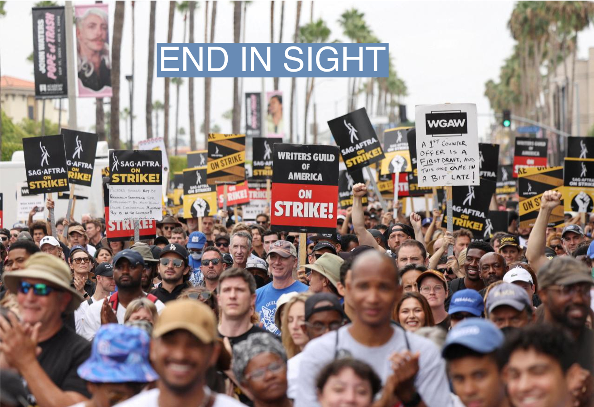  SAG-AFTRA actors and Writers Guild of America (WGA) writers rally during their ongoing strike, in Los Angeles, California, U.S. September 13, 2023. REUTERS/Mario Anzuoni/File Photo