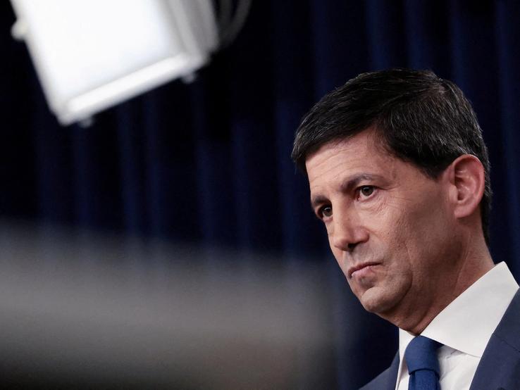 U.S. Federal Reserve Chairman Kevin Warsh holds a press conference following a two-day meeting of the Federal Open Market Committee (FOMC), as the Federal Reserve holds interest rates steady, at the Federal Reserve, in Washington, D.C.
