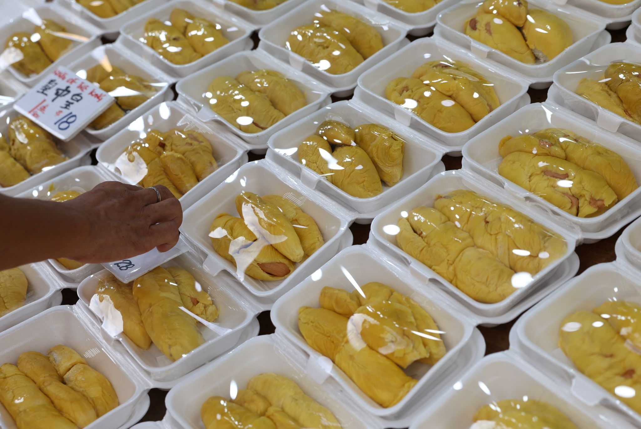 Packaged durian for sale