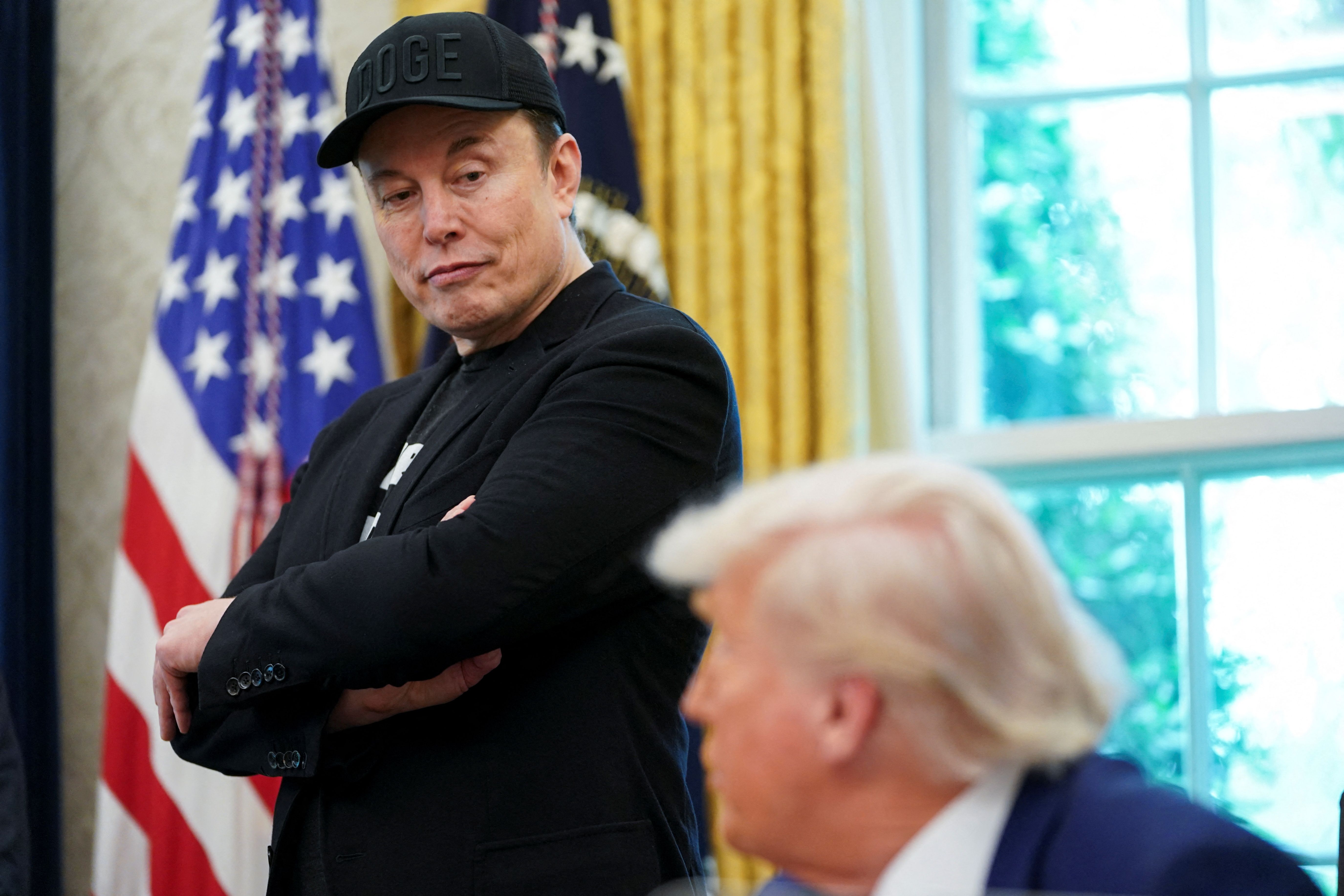 Elon Musk and President Donald Trump