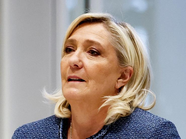 Marine Le Pen on the day of the verdict of her trial.