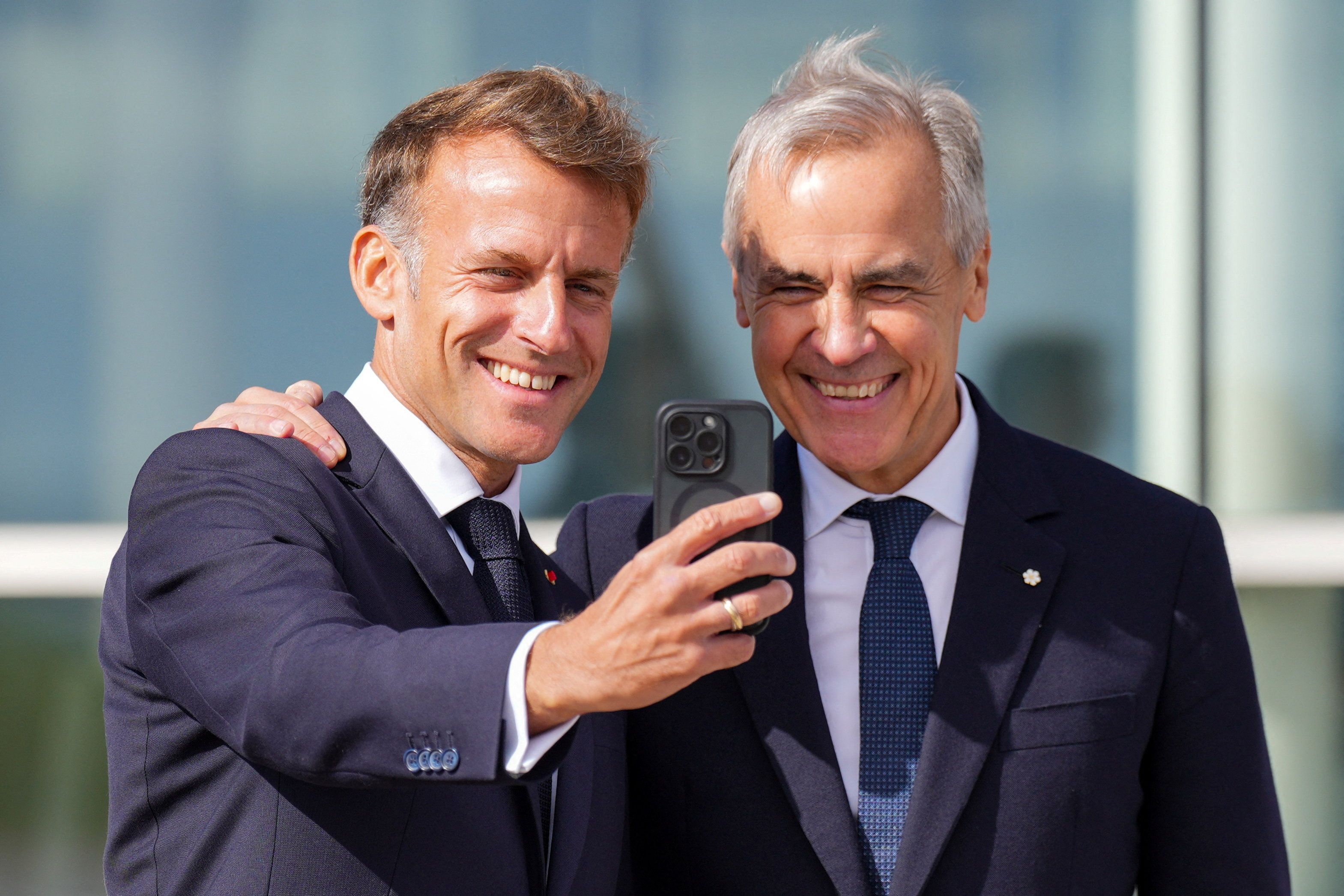 France’s President Emmanuel Macron and Canada’s Prime Minister Mark Carney