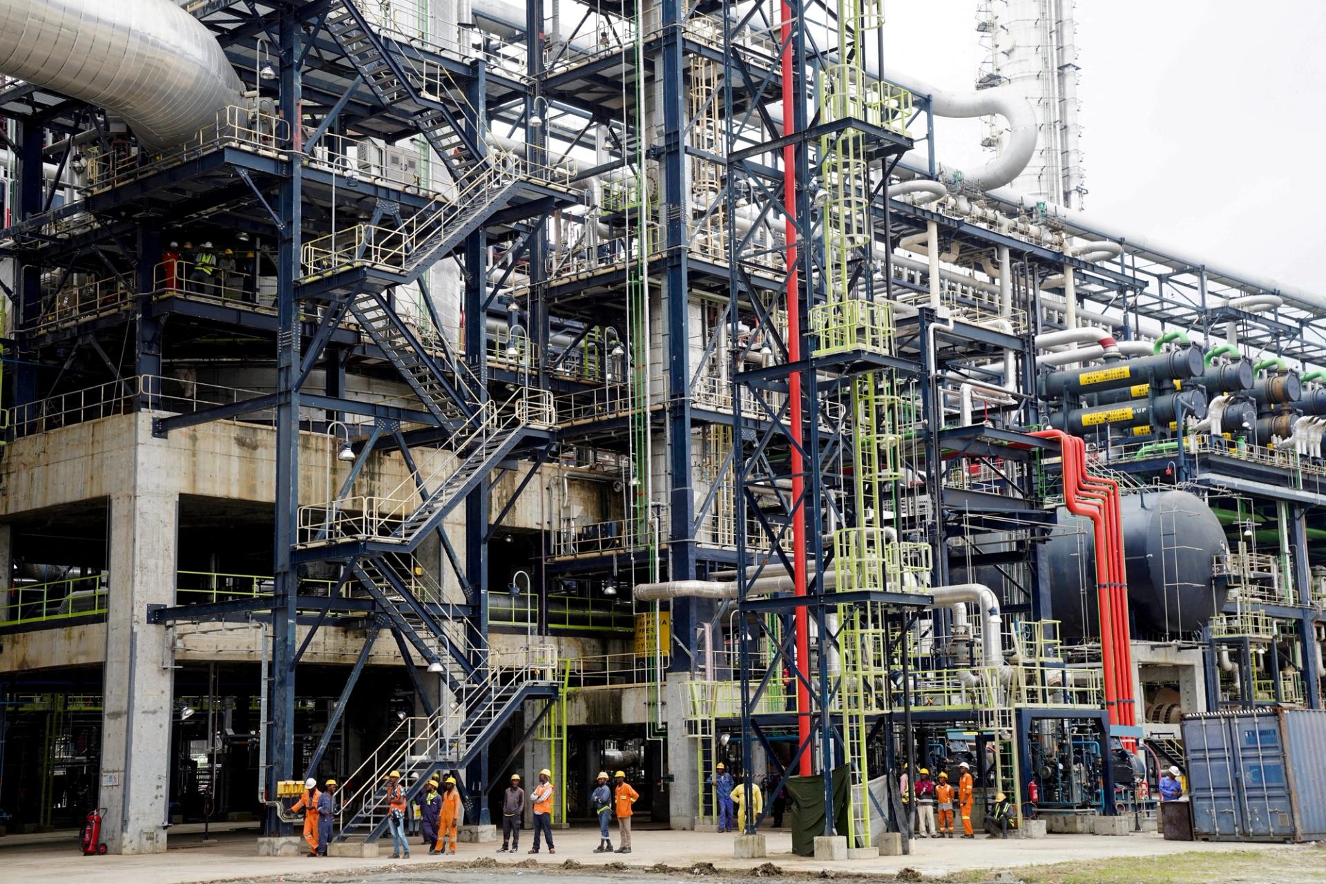 The Dangote Petroleum Refinery in Lagos, Nigeria.