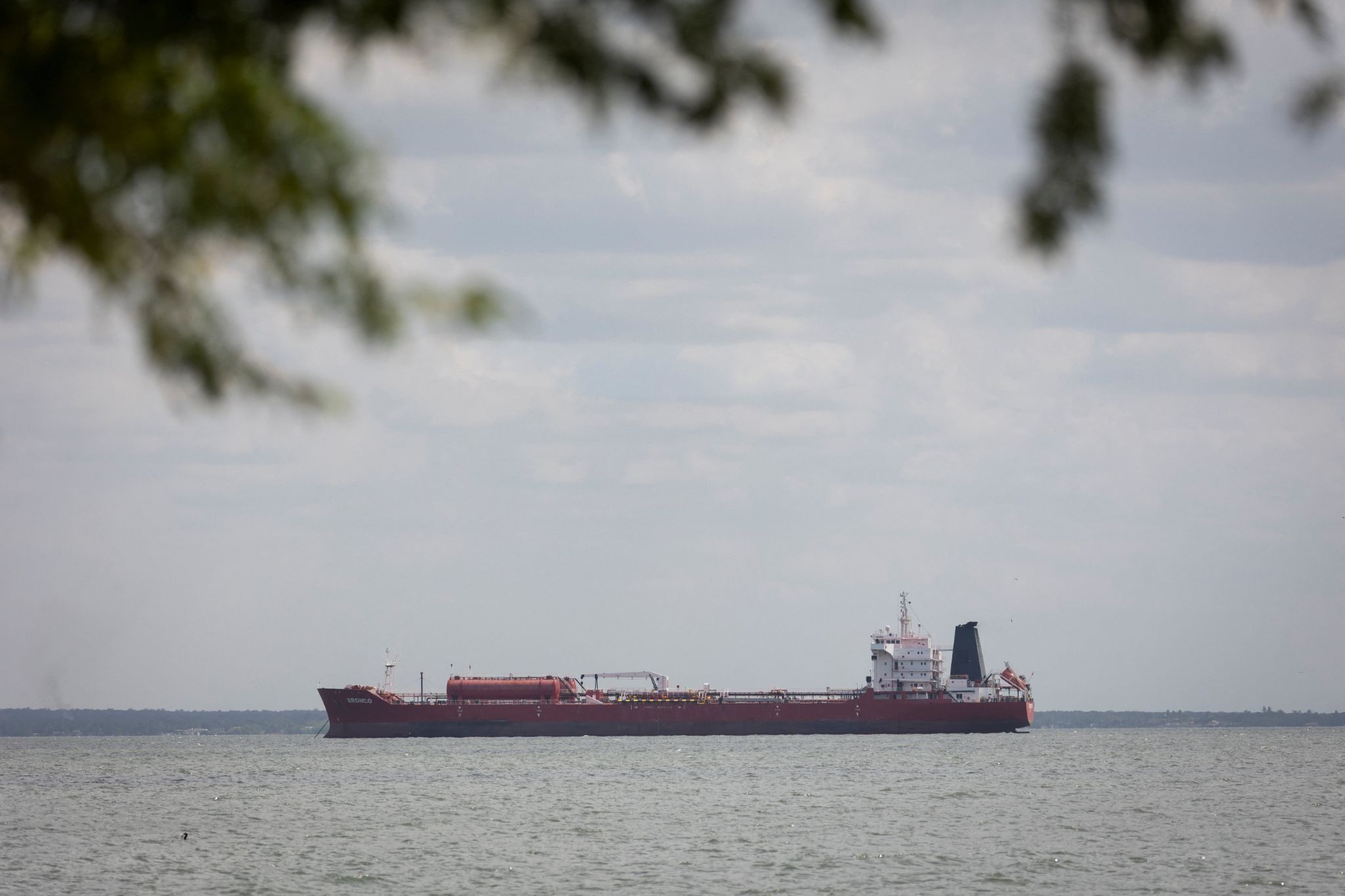 Oil tanker Bronco sits anchored in Venezuela’s Lake Maracaibo. 