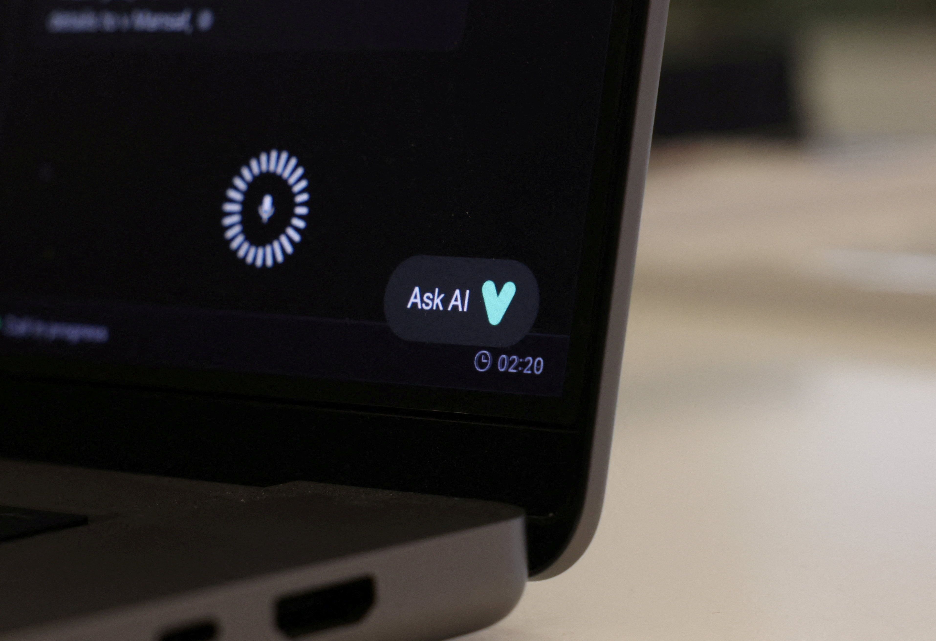 An AI chatbot interface