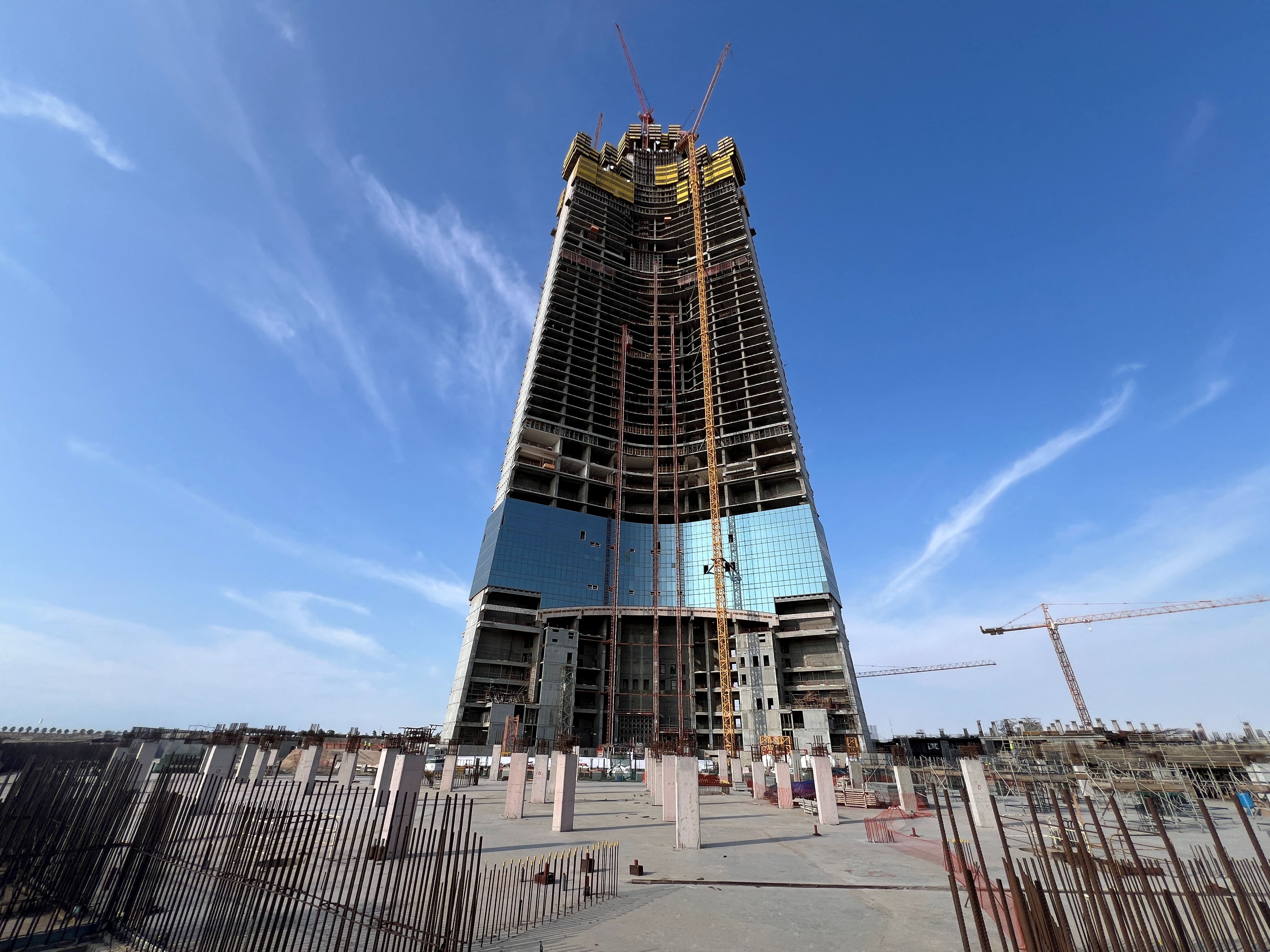 Construction site of Jeddah Tower, set to be the tallest building in the world, in Jeddah, Saudi Arabia.
