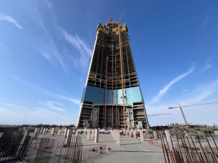 Construction site of Jeddah Tower, set to be the tallest building in the world, in Jeddah, Saudi Arabia.