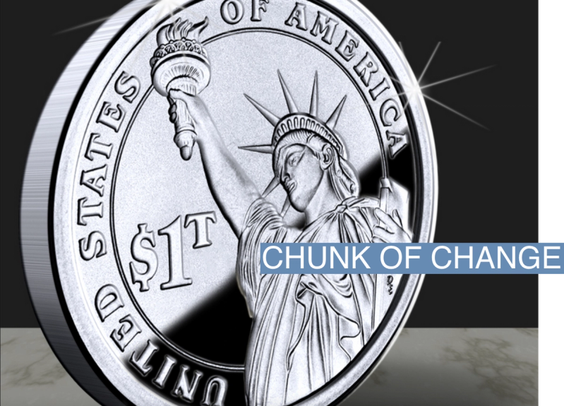 A conceptual rendering of the $1 trillion coin.