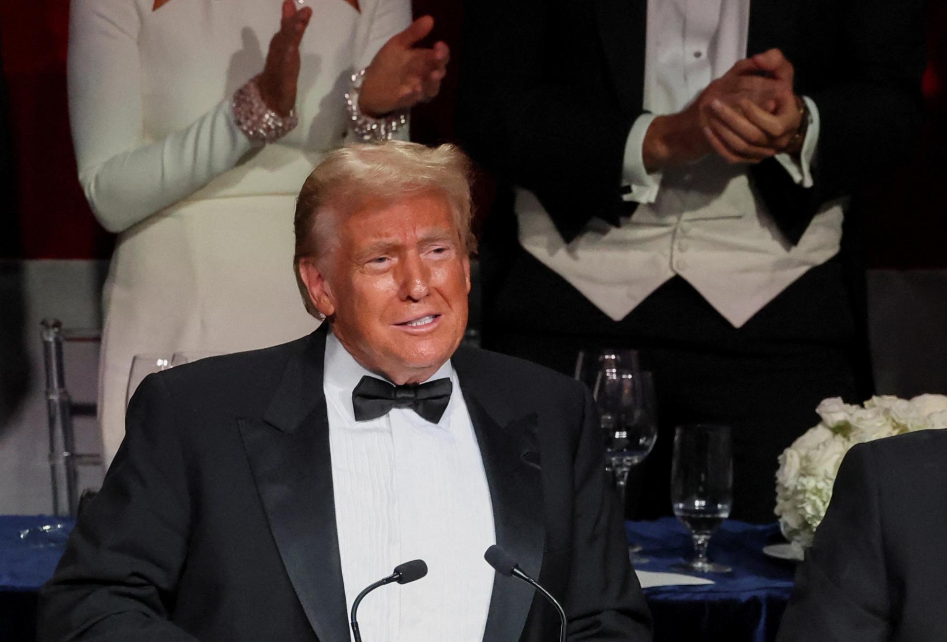 Donald Trump at the 79th annual Alfred E. Smith Memorial Foundation dinner in New York.