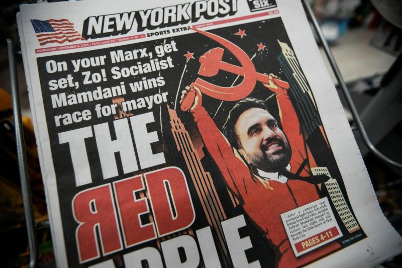 The New York Post’s cover after Mamdani’s win