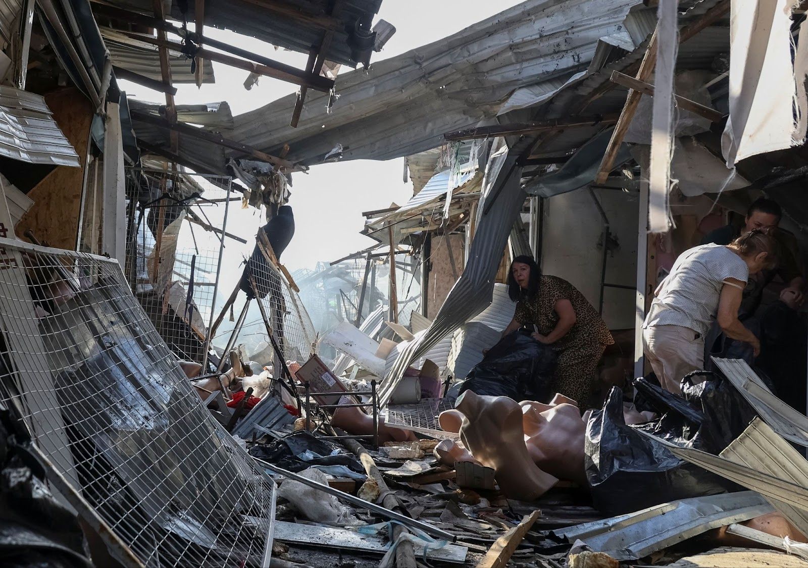 The aftermath of a strike on Odesa. 