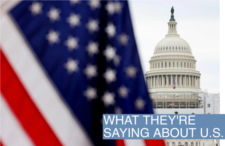 The view of the U.S Capitol on the day former U.S. President Donald Trump, who is facing federal charges related to attempts to overturn his 2020 election defeat, appears at the U.S. District Court in Washington, U.S., August 3, 2023. REUTERS/Kevin Wurm