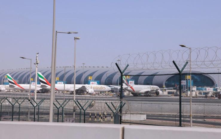 Emirates jets grounded.