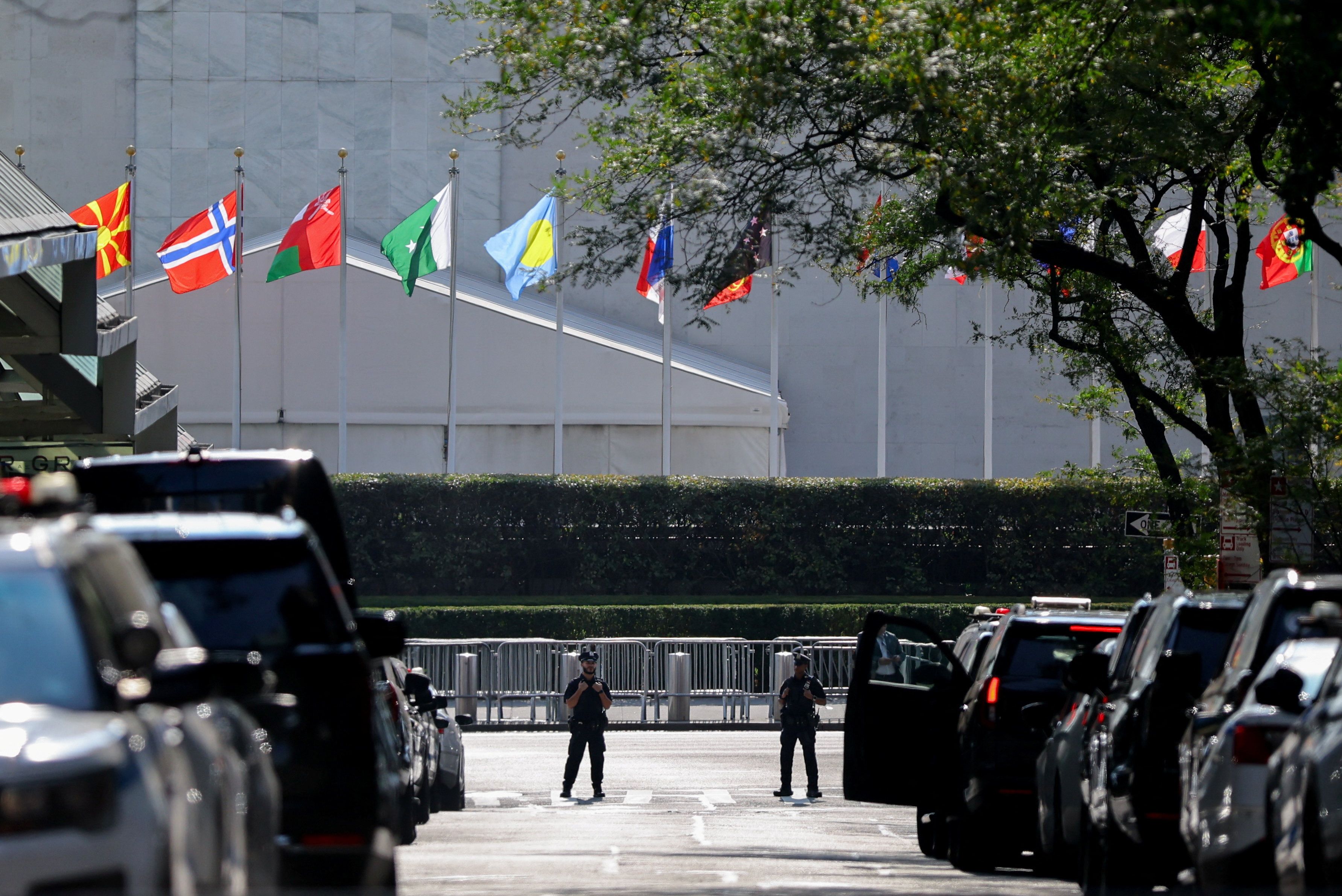 UN headquarters in New York City. 
