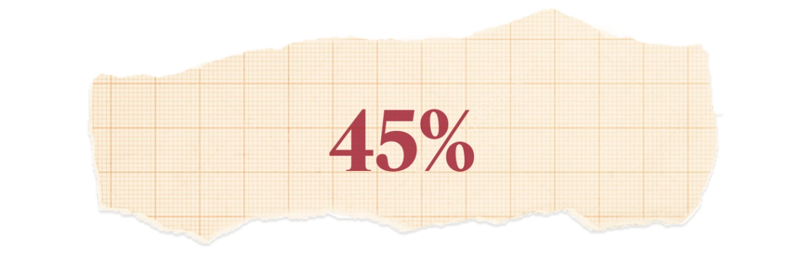 45%